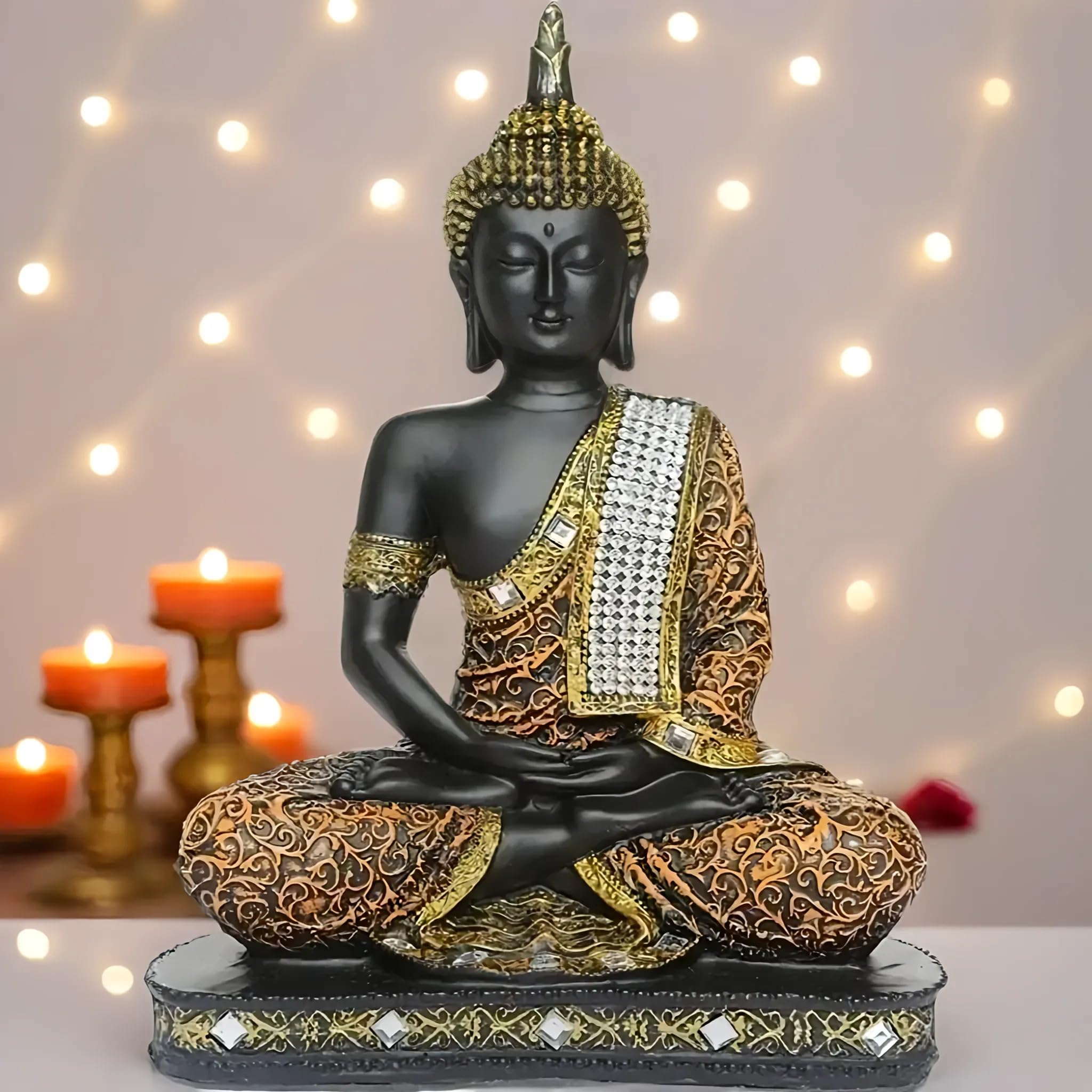 Amazon.com: Global Grabbers Sitting Buddha Idol Statue Showpiece